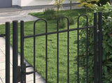 Fence Gate "BOXTEL" Single Door with Arched Top Steel 1x1,75 m Black 145743