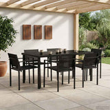 Outdoor Furniture Set 7 pcs Black and Anthracite Textilene 3422882