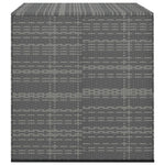Garden Cushion Box PE Rattan 100x97.5x104 cm Grey 317228