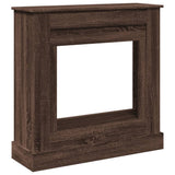 Fireplace Surround Brown Oak 90x30x90 cm Engineered Wood 854595