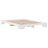 Bed Frame White 160 x 200 cm Solid Pine Wood 872855