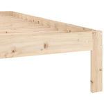 Bed Frame without Mattress Solid Wood Pine 120x200cm 810360