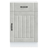 Kitchen Base Cabinet Lucca Concrete Grey Engineered Wood 853721