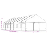 Gazebo with Roof White 15.61x5.88x3.75 m Polyethylene 3155499