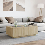 ZNTS Coffee Table with Infinity LED Sonoma Oak 116x69x40 cm 3284058