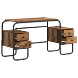 Desk with Storage Oak Wood 145 x 50 x 75 cm 8008012