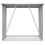 Garden Log Storage Shed Galvanised Steel 163x83x154 cm Green 47089