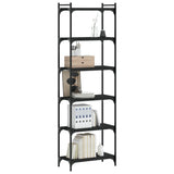 Bookcase 6-Tier Black 60x30x188 cm Engineered Wood 837662