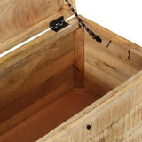 328293 Storage Chest Solid Rough Mango Wood