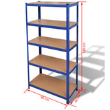 Storage Shelf Garage Storage Organizer Blue 141126