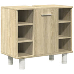 ZNTS 3 Piece Bathroom Furniture set Sonoma Oak Engineered Wood 3324976