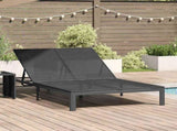 Sunbed Black 206 x 115 x 75 cm Poly Rattan 42004133