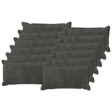 Cushion Cover 12 pcs HOUTEN Anthracite 40 x 80 cm 918249