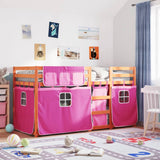 Bunk Bed without Mattress Pink 90x190 cm Single Solid Wood Pine 3283951