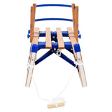 Folding Snow Sledge with Backrest Wood 119 cm 91458