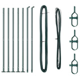 Fence Posts Manual 7 pcs Green 32mm 130 cm Galvanised steel 42004290