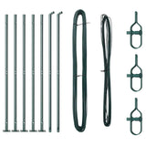 Fence Post 7 pcs Green Steel 42004290