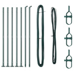 Fence Posts Manual 7 pcs Green 32mm 150 cm Galvanised steel 42004292