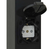 Bollard Light with Sensor&Outlet 110 cm Black IP44 4006093