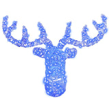 Reindeer Head with 140 LEDs Blue 68 x 36.5 x 62.5 cm Acrylic 42019063
