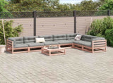 Garden Sofa Set Reddish-Brown Solid Douglas Fir Wood Large 3299476
