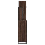 4 Piece Bathroom Furniture Set Brown Oak Engineered Wood 3301214