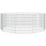 Free Range Animal Enclosure 10-Panel 54x60 cm Galvanised Iron 171575