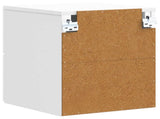 Wall-Mounted Bedside Cabinet High Gloss White 34.5 x 33 x 40 cm 898813