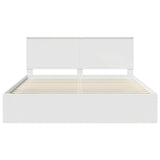 Bed Frame with Headboard White 180 x 200 cm Solid Pine Wood 3409318