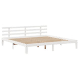 Bed Frame with Drawers without Mattress White 200x200 cm 3302019