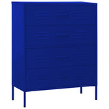 Chest of Drawers Navy Blue 80x35x101.5 cm Steel 336199