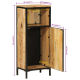 Bathroom Cabinet 40x27x90 cm Solid Wood Mango and Iron 358571