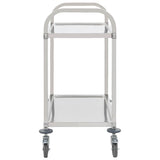 50912 2-Tier Kitchen Trolley 96,5x55x90 cm Stainless Steel