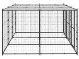 Outdoor Dog Kennel Steel with Roof 7.26 m 3082250