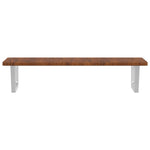 ZNTS Basin Shelf Wall Mounted Steel and Solid Wood Oak 3302406