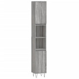 3 Piece Bathroom Furniture Set Grey Sonoma Engineered Wood 3190227