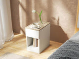 Set of Two Modern Storage Bedside Tables - White T3398P343532