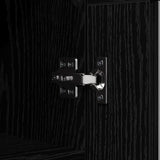Sideboard Black Oak 69.5 x 34 x 90 cm Engineered Wood and Iron 880826