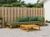 Sofa Set 4 pcs Natural Solid Acacia Wood 3417246