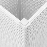 Garden Planters 2 pcs White 32.5x32.5x57 cm PP 367849