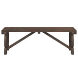 Garden Dining Set Burnt Wood Solid Fir Wood Medium Durable 3207138