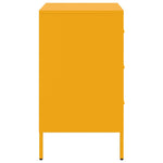 ZNTS Bedside Cabinets 2 pcs Mustard Yellow 36x39x68 cm Steel 843085