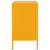 ZNTS Bedside Cabinets 2 pcs Mustard Yellow 36x39x68 cm Steel 843085