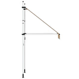 Manual Retractable Awning 100 cm Orange and White Stripes 145831