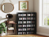 CD Storage Unit with Adjustable Shelves, 89 x 130.5 cm, Black T3398P344774