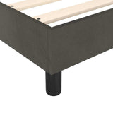 Box Spring Bed Frame Dark Grey Twin Velvet 3121145