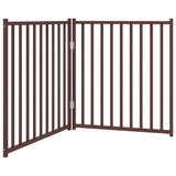 Dog Gate Foldable 2 Panels Brown Oak 160 cm Solid Wood Fir 352298