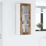 Wall Glass Cabinet LUCCA Old Wood 40 x 31 x 100 cm 885103