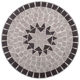 Mosaic Bistro Table Grey 61cm Ceramic 46715