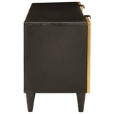 TV Cabinet Black and Gold 105 x 33 x 46 cm Engineered wood 4017842